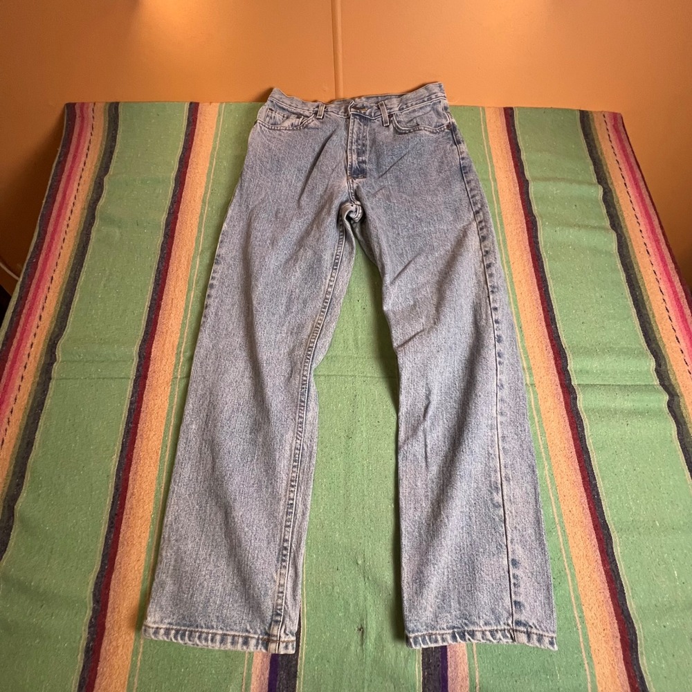 L.E.I. Straight Leg Jeans Mens 31x30 Light Wash Vintage 90s Denim High Rise